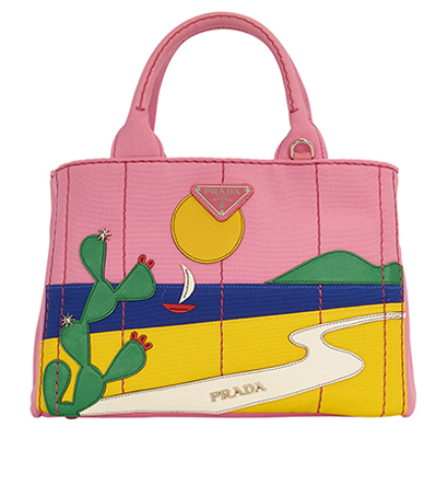 Canapa Desert Motif Patch Tote, front view